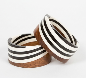 Premium Handmade Eco-Friendly Wooden and Resin <b>Love</b> Theme Women's Fashion <b>Bangle</b> - Product Image 1