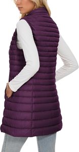 <b>Women's</b> Lightweight Breathable Insulated Puffer Vest OEM Manufacturer Custom Logo <b>Sleeveless</b> Quilted <b>Jacket</b> Stand Collar - Product Image 3