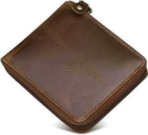 Cartera Popular para hombre, nuevo diseño de alta calidad, cartera RFID de cuero genuino rojo, carteras delgadas sólidas de cuero de lujo para hombre, tarjeta de crédito - Product Image 5