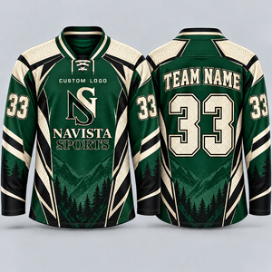 Maillot de hockey sur glace cousu de qualité supérieure, logo personnalisé, respirant, séchage rapide, uniforme d'équipe, maillot de hockey sur glace pour hommes, sublimation sportive - Product Image 4