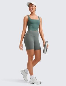 Shorts Deportivos de Cintura Alta para Mujer, Tejidos en Spandex, Color Sólido, Transpirables, Ajustados, para Gimnasio o Ciclismo - Product Image 4