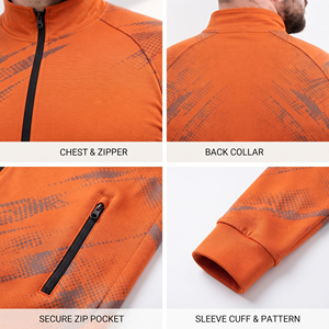 Men Plus Size Sportswear Training <b>Jackets</b> High Compression Yoga <b>Jacket</b> Quick Dry Gym Wear Full Zipper Men Printed Running <b>Jacket</b> - Product Image 6