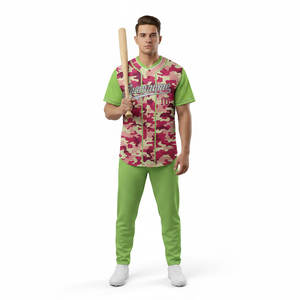 Uniformes de Béisbol Sublimados con Logotipo Personalizado al por Mayor, Tallas Grandes, Transpirables, que Absorben la Humedad, Manga Corta, Conjunto de Uniformes para Equipo - Product Image 6
