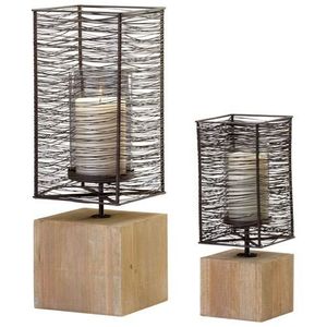 Ensemble de porte-bougies de type Hurricane Royal Touch, 3 pièces, métal plaqué, fait main, élégant, apaisant, pour la décoration de Noël à la maison, forme cylindrique - Product Image 5