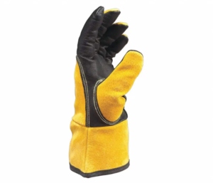 Gants de sécurité en cuir de vachette pleine fleur pour soudage TIG, résistants à la chaleur, aux étincelles et au feu, pour usage industriel sûr - Product Image 1