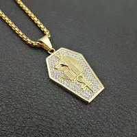 Pendentif Anubis Égyptien en Moissanite VVS, en Argent Sterling 925 Plaqué Or, Style Hip Hop Rapper, Bijou Tendance, Fabricant