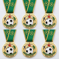 Médaille de football en alliage de zinc moulé sous pression, vente en gros, numérique |   Logo personnalisé plaqué or pour les distributeurs de trophées et les détaillants d'articles sportifs