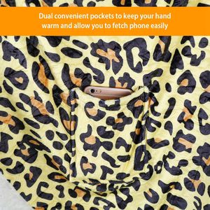 เสื้อคลุมฮู้ดแบบมีซับในนุ่มสบาย พร้อมหมวก กระเป๋า 2 ช่อง และกระดุม ผ้าคลุมไหล่แบบพอนโช - Product Image 2