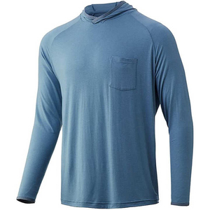 New Design Custom Old School <b>Men's</b> Long Sleeve <b>Stretch</b> Breathable Quick Dry Canvas Polyester/Cotton Hood T <b>Shirts</b> - Product Image 1