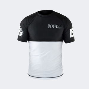 Custom Eco-Friendly Spandex/Nylon 180g <b>Men's</b> <b>Compression</b> Rash Guard Sun Protection Short Sleeve Rash <b>Vests</b> Best Rash Guards - Product Image 1