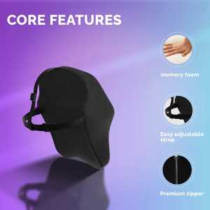 High Quality Adjustable Comfort Lumbar Support Universal <b>Car</b> <b>Headrest</b> Neck <b>Pillow</b> Customizable Memory Foam Breathable Features - Product Image 3