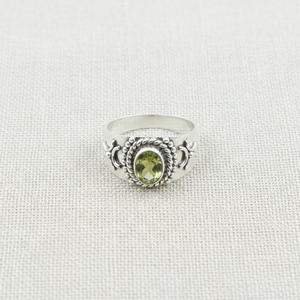 925 Silver <b>Peridot</b> <b>Ring</b> Vintage Floral Pattern Gold Yellow Gold Plated Handmade Statement Jewelry Unisex Gift Wholesale BestSale - Product Image 4