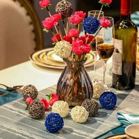 Ornements en rotin tressé à la main, sphères en osier naturel pour centres de table bohèmes, mariages, Noël, fêtes, décorations DIY