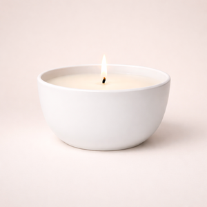 Recipiente de Cerámica Blanco Clásico para Velas, Tazón Profundo, Pared Gruesa, Resistente al Calor, Acabado Mate Suave, para una Sola Vela, Decoración de Lujo Reutilizable - Product Image 3