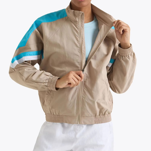 Wholesale Custom <b>Vintage</b> Colorblock <b>Windbreaker</b> Jacket Lightweight Waterproof Outdoor Sportswear Retro Casual Zip Up Coat - Product Image 1