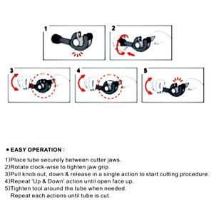 Coupe-tube à cliquet extra large en acier pour tuyau d'échappement 28-68 mm - Product Image 3