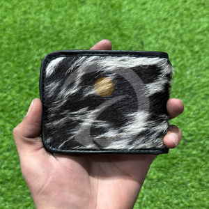 Premium Vintage Fur Cowhide <b>Wallet</b> Mens Handmade Leather Card <b>Holder</b> With Authentic Western Look Cowhide <b>Wallet</b> - Product Image 1