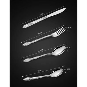 Deluxe Premium Stainless Steel Cutlery <b>Flatware</b> <b>Set</b> for Home 1 Dinner Fork and 1 Dinner Spoon - Product Image 2