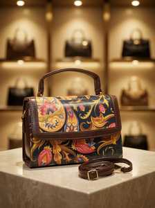 Bolso de Mano de Lujo para Mujer, Estilo Moderno, Elegante, Color Marrón, Forro de Poliéster, Mediano, Tipo Bandolera - Product Image 3