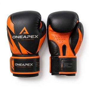Guantes de Boxeo Naranja y Negro, Guantes de Entrenamiento Profesional, Guantes de Boxeo Acolchados, Logotipo Personalizado OEM, Guantes Deportivos al por Mayor - Product Image 2