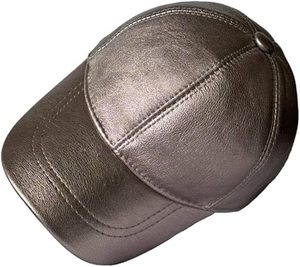 Custom Soft Structure Leather Baseball Cap Sweat-Wicking Lined Real Leather <b>Dad</b> <b>Hat</b> Factory Wholesale - Product Image 4