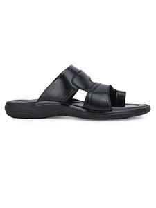 Sandalias clásicas de cuero para hombre, calzado informal con punta abierta, transpirable, ligero, duradero, suela plana y suave, calzado para viajes de verano y playa - Product Image 5
