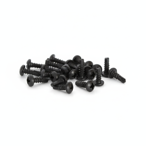 PDC 11 Tornillo de cabeza alomada de acero al carbono con recubrimiento negro, punta de taladro, Phillips, calibre en pulgadas, clase 4.8 6.8, rosca estándar de 3.5-4.8mm - Product Image 1