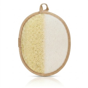 Thick Natural Loofah Bath Sponge with Breathable Mesh Texture and Reinforced Border for Long Lasting Use Durable Bathroom - Product Image 1