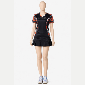 Uniforme de Tenis para Mujer de Buena Calidad, 100% Algodón, Cintura Alta, Corte Ajustado, Estampado Personalizable, Secado Rápido y Transpirable - Product Image 1
