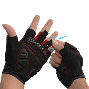 Guantes de Ciclismo de Medio Dedo de Último Diseño, Fabricados por OEM, de Malla y Spandex Transpirable, en Venta - Product Image 5