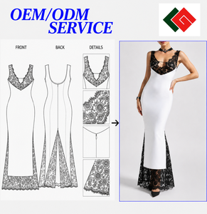 Robe longue en mousseline de soie à col licou sans manches taille haute style club sexy pour femme, fabrication OEM/ODM personnalisée avec étiquette, usine du Vietnam - Product Image 6