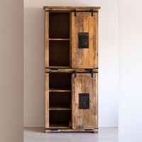 Armoire Vandana Nova Nimbus avec 2 portes coulissantes en bois de manguier Uain