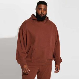Sweat à capuche épais en coton lourd 400 GSM pour homme, design de logo personnalisé, sweat à capuche uni de haute qualité, tailles plus grandes pour homme - Product Image 3