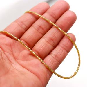 Collar de Diamantes Amarillos Naturales, Joyería de Diamantes Facetados, Collar de Plata 925 de Lujo, Regalo para Mujer, Venta al por Mayor - Product Image 3