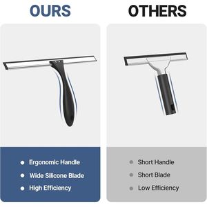 Raclette de douche polyvalente pour portes vitrées, avec crochet conçu pour les fenêtres, les miroirs et les portes de douche en verre - Product Image 4