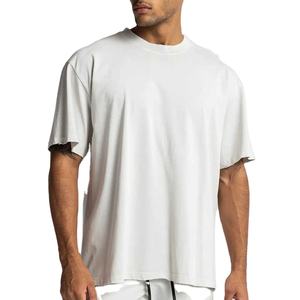 Camiseta de gran tamaño con hombros caídos de alta calidad para hombre, Camiseta 100% de algodón, diseño de logotipo personalizado, camisetas lavadas en blanco - Product Image 5