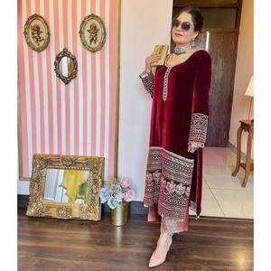 Designer Polyester Salwar Kameez-<b>Top</b> Bottom and Dupatta for Party Wear - Product Image 3