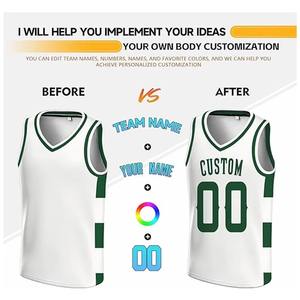 Maillot de basket-ball pour hommes, design unique, haute qualité, vente en gros, impression par sublimation, OEM personnalisé, coupe ajustée, col en V, respirant - Product Image 4