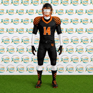 Uniforme de football américain le plus vendu, vêtements de rue, vêtements d'entraînement à manches courtes, 100% polyester, meilleur style, uniforme de football à col en V - Product Image 5