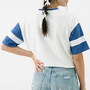 Oversized Varsity Print Cotton Luxury T-Shirt Women Short Sleeve Crew Neck <b>Plus</b> <b>Size</b> Logo Front Regular Fit Sexy Tee - Product Image 2