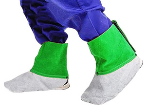 Protège-chaussures de soudage en cuir de vachette pleine fleur de haute qualité, résistant à la chaleur, aux étincelles et au feu, pour la protection des pieds - Product Image 3