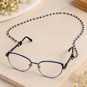 Chaîne de lunettes légère en métal avec perles de cristal, cordon porte-lunettes, collier pour femmes - Product Image 2
