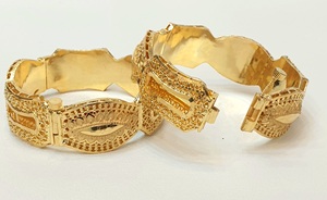 Women's 24K Gold Plated Alloy Cuff <b>Bracelets</b> Vintage Style Party Jewelry Fashion <b>Bangle</b> <b>Bracelet</b> - Product Image 2