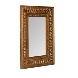Contemporary Wall Mirror for Modern Interiors Handcrafted Rustic Border Design with Premium Statement Appeal - Product Image 2