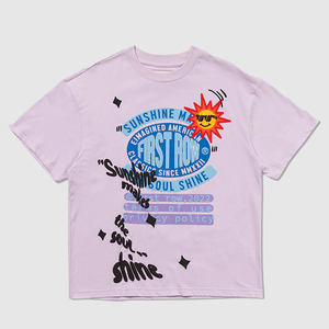 T-shirt tendance pour homme, col en V, manches courtes, coupe oversize, 100 % coton biologique, imprimé DTF personnalisé sur le devant, haute qualité, écoresponsable - Product Image 2