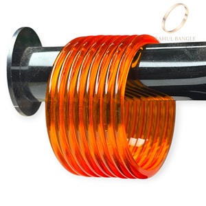 Fashion Premium Quality Orange Kashmiri Jelly Acrylic <b>Bangles</b> Set Collection for Women and Girls at Wholesale Price - Product Image 3