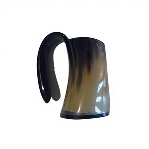 Mug en corne de viking transparent, écologique, léger, avec couvercle en bambou, résistant au lave-vaisselle, incroyablement avantageux pour les aventuriers - B.S INTERNATIONAL - Product Image 3