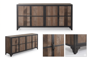 Arina Cómoda Minimalista de Madera de Teca Maciza con 2 Cajones, Estilo Rústico, Multiusos, para Dormitorio o Apartamento, Personalizable - Product Image 6