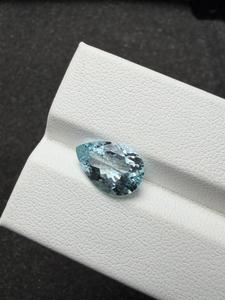 Aigue-marine bleue véritable, pierre précieuse naturelle, couleur Santa Maria, pour la fabrication de bijoux, bague, pendentif, cadeau pour collectionneur, 2,58 carats - Product Image 2