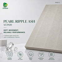 Panneau MDF mélaminé Jinbase Ivory Rift Texture 18 mm E0 1220x2440 mm, panneau MDF stratifié pour meubles et panneaux muraux